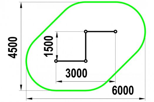 Три разноуровневых турника W-02-017