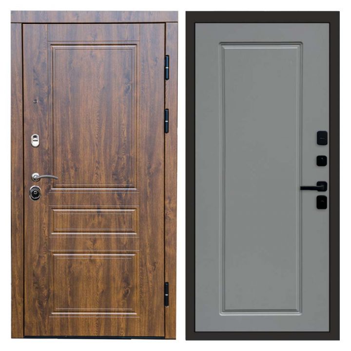 Входная дверь Termo-door Орегон Дуб Гранд Грей Софт с терморазрывом Металлическая