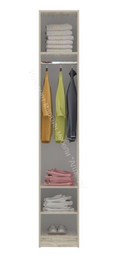 Шкаф пенал с зеркалом ВЕНЕЦИЯ Дуб серый Крафт/Серый графит