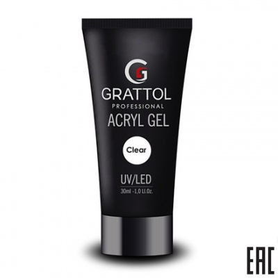 Акрил-гель Grattol Acryl Gel Clear, 30 мл