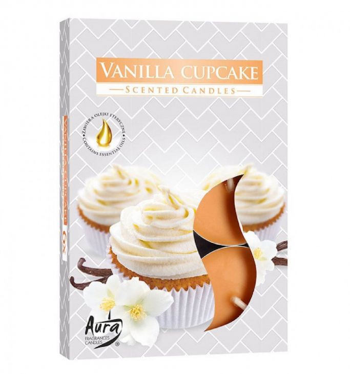 Bispol Ароматические свечи чайные Vanilla Cupcake, 6 шт.