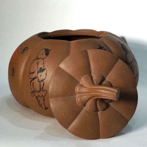 Чайница "Счастливые дети" Глина 2200 мл