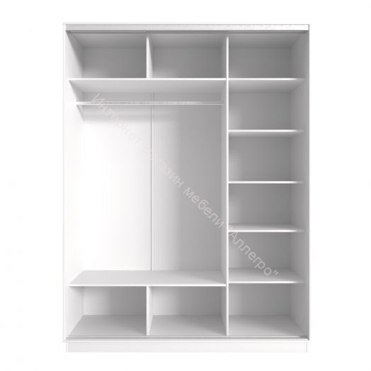 Шкаф-купе 3-х дверный с зеркалом FIX 24.8.11.8 Белый