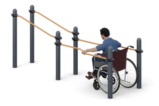 Брусья разноуровневые W-07.001 для маломобильной группы населения