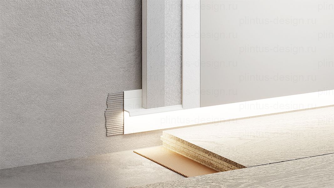 Теневой плинтус Фесо 20 мм Белый