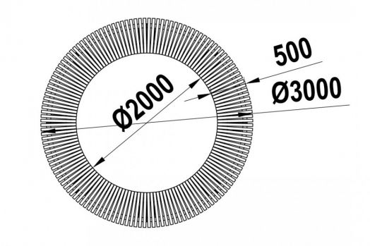 Скамейка круговая, парковая С-1.40