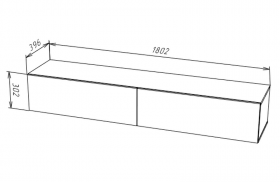 Тумба ТВ 180 SOMERO Дуб Вотан/Белый глянец