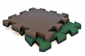 Искусственное покрытие Резиновая плитка "Пазл" 40мм