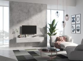 Тумба ТВ 180 SOMERO Белый/Белый глянец