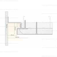 Парящий профиль для потолка Gips-BP309  схема
