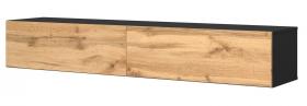 Тумба ТВ 180 SOMERO Чёрный/Дуб Вотан