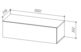 Тумба ТВ 100 SOMERO Чёрный/Белый