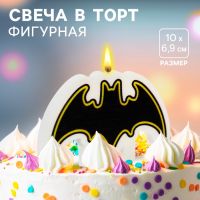 Свеча для торта "С Днем Рождения!", 10 х 6,9 см, Супергерои