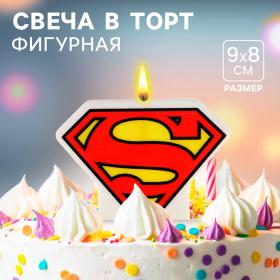 Свеча для торта "С Днем Рождения!", 9 х 8 см, Супергерои