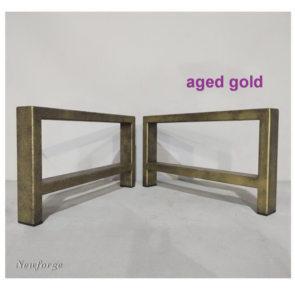 Ножка-опора мебельная дизайнерская в цвете состаренное золото / aged gold (винтаж)