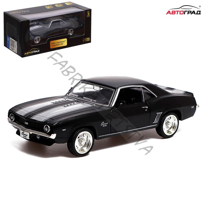 Машина металлическая CHEVROLET CAMARO SS, 1:32, открываются двери, инерция, цвет матовый