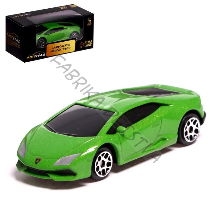 Машина металлическая LAMBORGHINI HURACAN LP610-4, 1:64, цвет зелёный