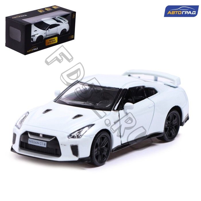 Машина металлическая NISSAN GT-R (R35), 1:32, открываются двери, инерция, цвет белый