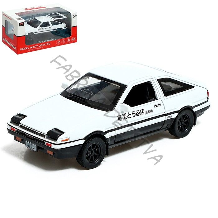 Машинка металлическая «АЕ86», свет, звук, открываются двери, капот, багажник, инерция