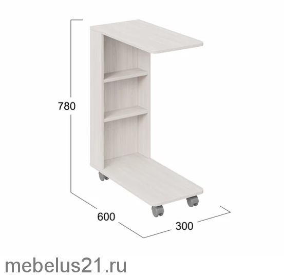 Стол журнальный тип 14 Дуб Ясень шимо светлый