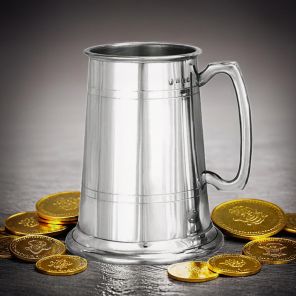 Гигантский Кельтский Танкард "Две линии" HEAVY GAUGE 2 PT STRAIGHT 2 LINE TANKARD