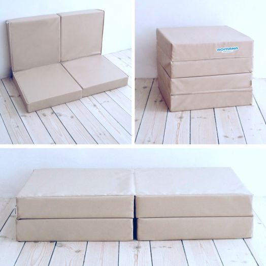 Мат (мягкий щит)  1000*1000*100, в 4 сложения (зеленый/желтый)