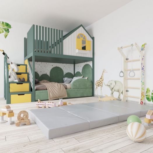 Мат (мягкий щит)  2000*1000*100, в 4 сложения (бежевый)