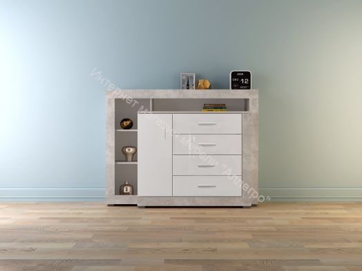 Комод МОНТАНА Аtelier/Белый глянец