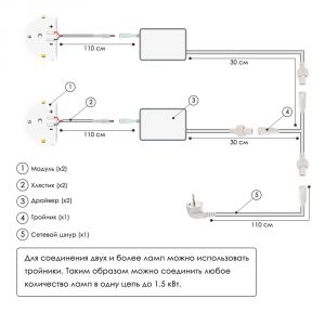 Комплект двойной Quantum line 60 см