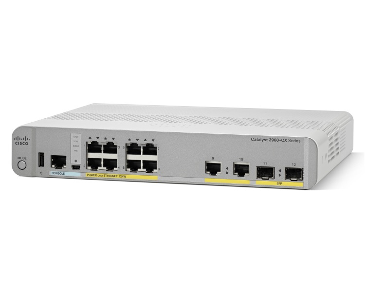 Коммутатор CISCO WS-C2960CX-8PC-L