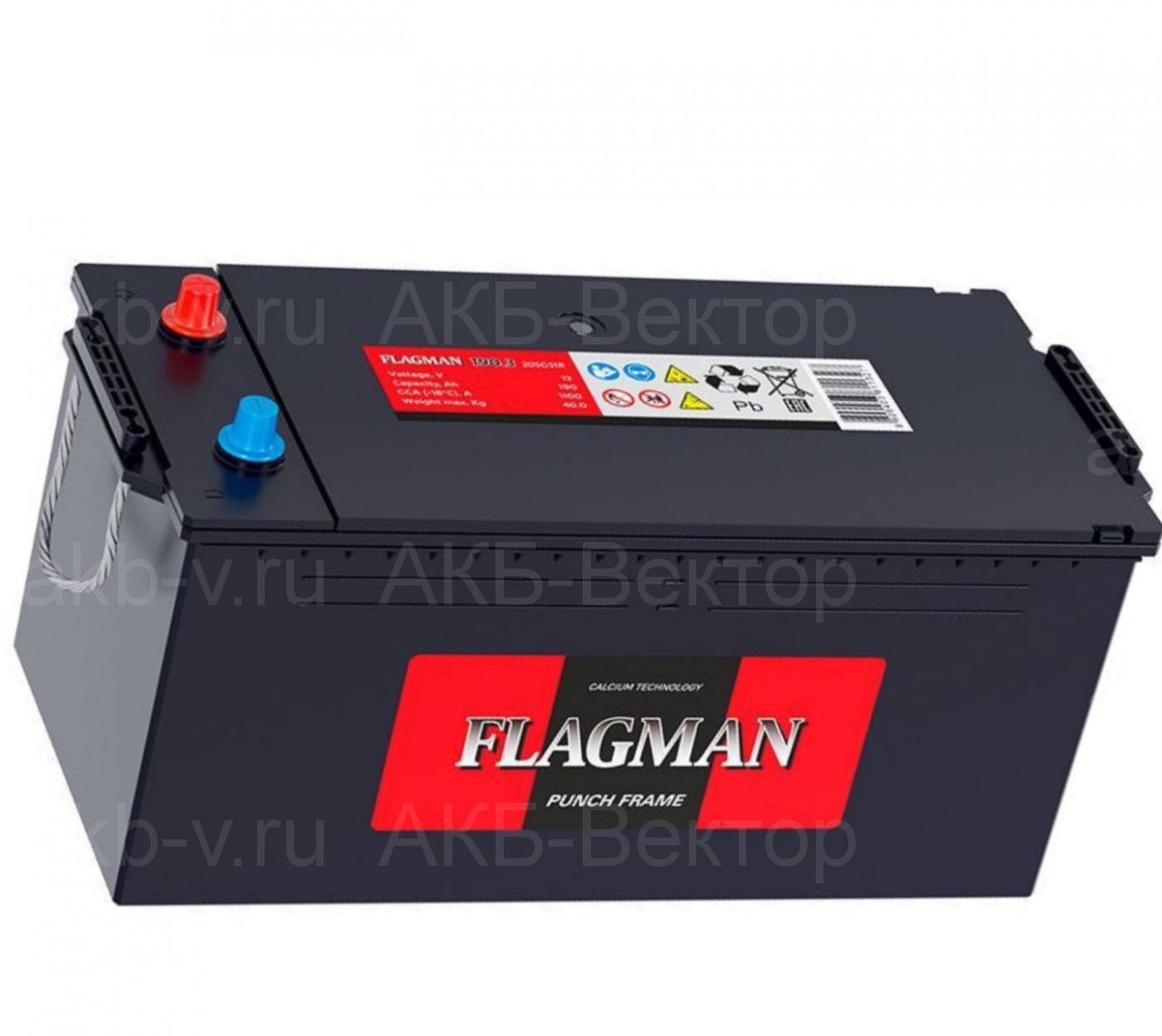 Аккумулятор Flagman 205G51L /205G51R 190Aч 1100А