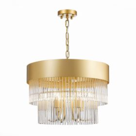 Люстра Подвесная ST-Luce SL1225.203.06 Золотистый/Золотистый, Прозрачный E14 6*40W / СТ Люче.