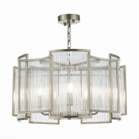 Люстра Подвесная ST-Luce SL1234.103.05 Никель/Прозрачный, Никель E14 5*60W / СТ Люче.