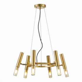 Люстра Подвесная ST-Luce SL1236.203.06 Золотистый/Коньячный, Золотистый G9 6*5W / СТ Люче.