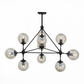 Люстра Подвесная ST-Luce SL549.403.10 Черный/Янтарный E27 10*40W / СТ Люче.