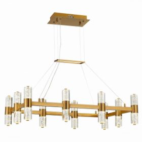 Люстра Подвесная ST-Luce SL6007.203.20 Латунь/Прозрачный LED 20*2,5W 4000K / СТ Люче.