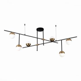 Люстра Потолочная ST-Luce SL1507.422.06 Черный/Белый, Золотистый G9 6*5W 4000K / СТ Люче.