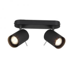 Спот ST-Luce SL597.401.02 Черный, Хром/Черный GU10 LED 2*3W / СТ Люче.
