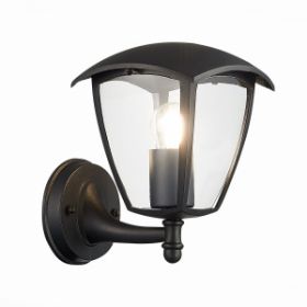 Светильник Уличный Настенный ST-Luce SL081.401.01 Черный/Черный, Прозрачный E27 1*40W / СТ Люче.