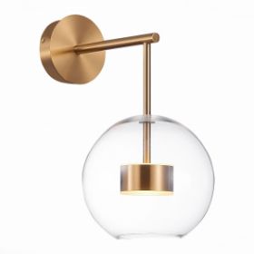 Бра ST-Luce SL1133.201.01 Латунь/Прозрачный LED 1*14W 3000K / СТ Люче.