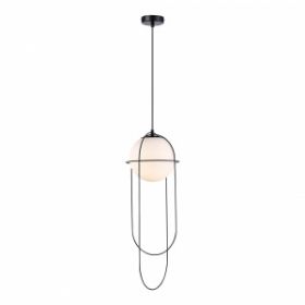 Подвес ST-Luce SL1189.403.01 Черный/Опал E27 1*60W / СТ Люче.