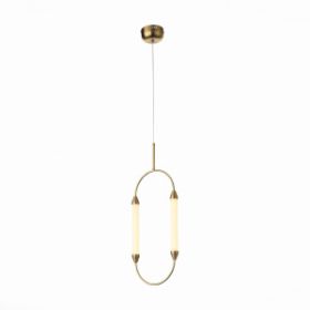 Подвес ST-Luce SL6004.303.02 Латунь/Белый LED 2*4W 3000K / СТ Люче.