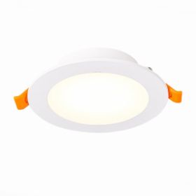 Светильник Встраиваемый ST-Luce ST212.508.10 Белый LED 1*10W 3000K/4000K/6000K 850Lm Ra80 110° IP20 D120xH30 220-240V / СТ Люче.