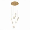 Светильник Подвесной ST-Luce SL6104.203.09 Золотистый/Прозрачный,С Пузырьками Воздуха LED 9*3W 3000K / СТ Люче.