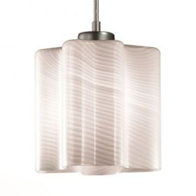 Светильник Подвесной ST-Luce SL117.503.01 Серебристый/Белый с Полосками E27 1*60W / СТ Люче.
