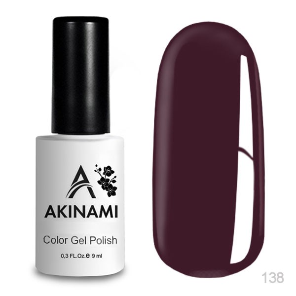 Гель-лак Akinami 138 Burgundy, 9мл