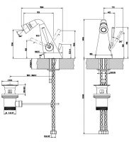Gessi Cono смеситель для биде 45007 схема 2