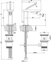 Gessi iSpa смеситель для биде 41007 схема 2