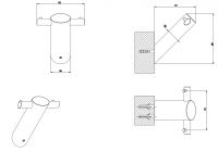 Gessi Ovale Настенный крючок для полотенец 25721 схема 2