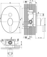 Gessi Ovale смеситель для ванны/душа 44704 схема 3